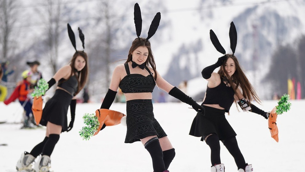Festival otužilých lyžařů v Rusku