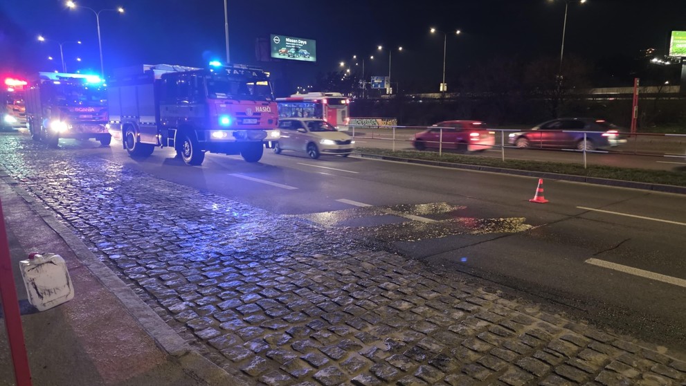 Rozlitá kyselina v Praze