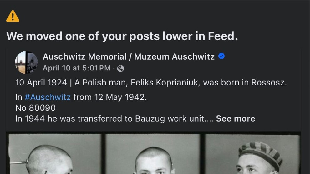 Facebook označil příspěvky muzea v Osvětimi za nevhodné