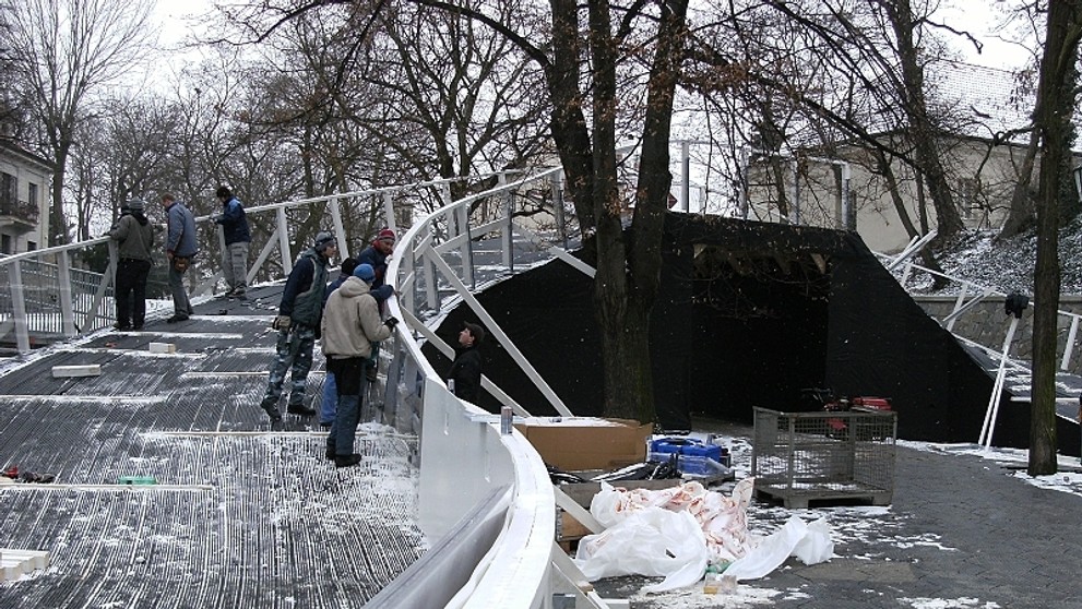 Red Bull Crashed Ice, přípravy koryta
