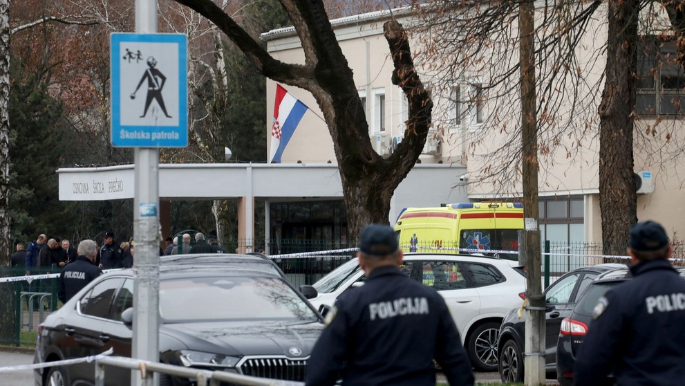 Útok nožem na základní škole v Záhřebu (4)