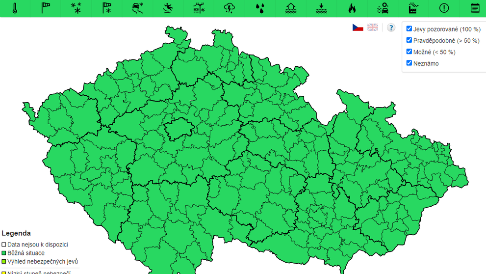 Předpověď počasí na 16. 11. 2023