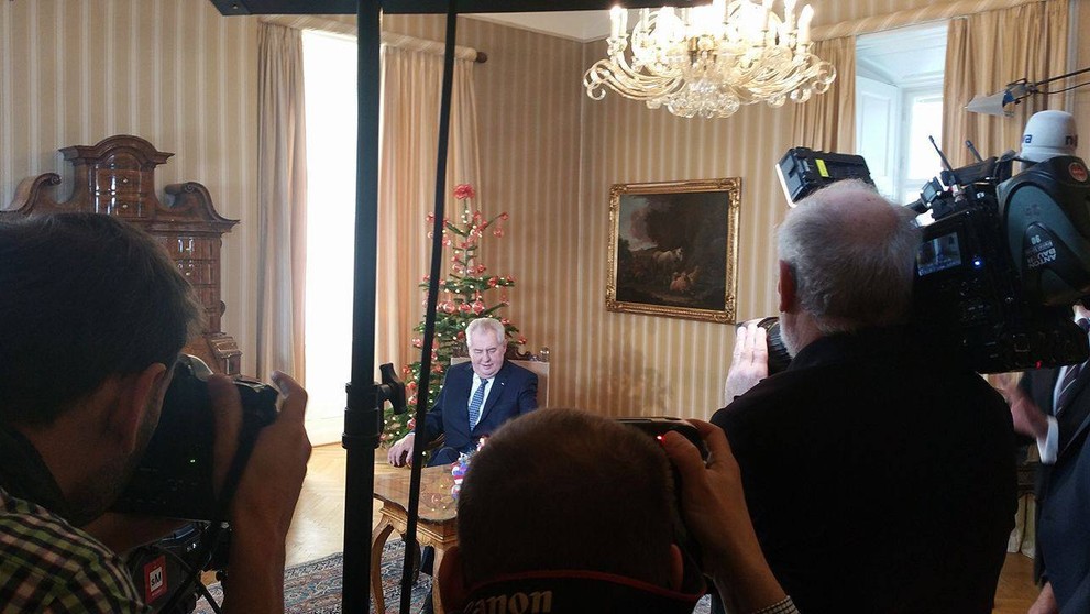 Natáčení vánočního poselství prezidenta Miloše Zemana - 5