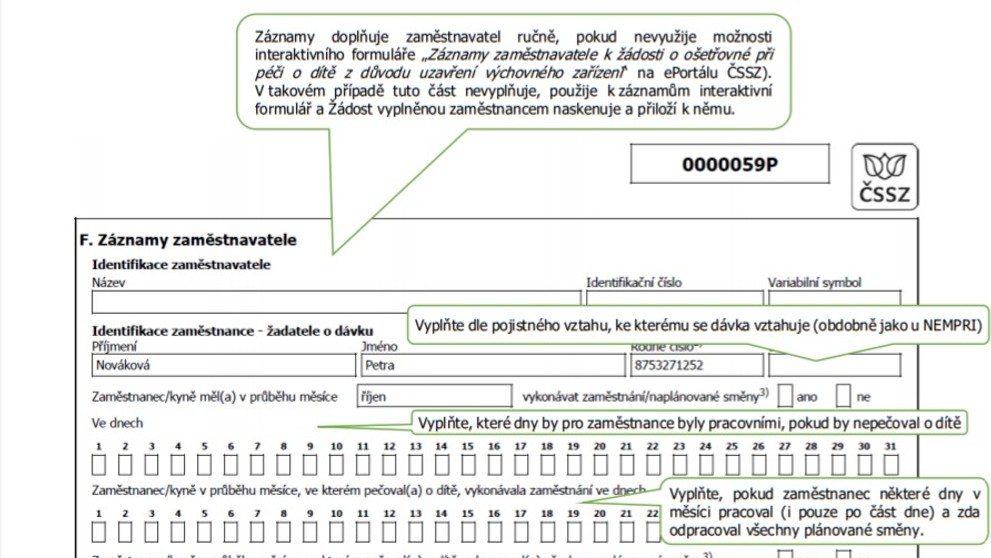 Nový formulář pro ošetřovné - 3