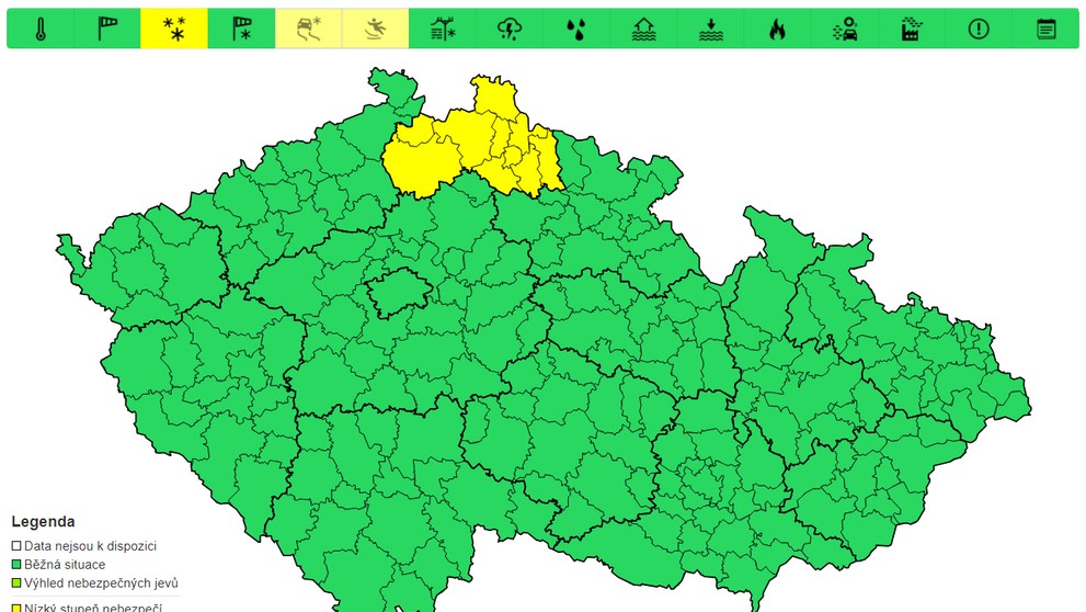 Výstraha před sněhem, 13. 2. 2025