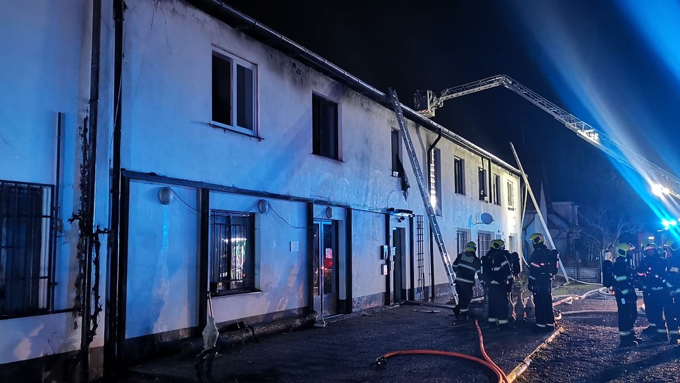 Požár ubytovny v Praze