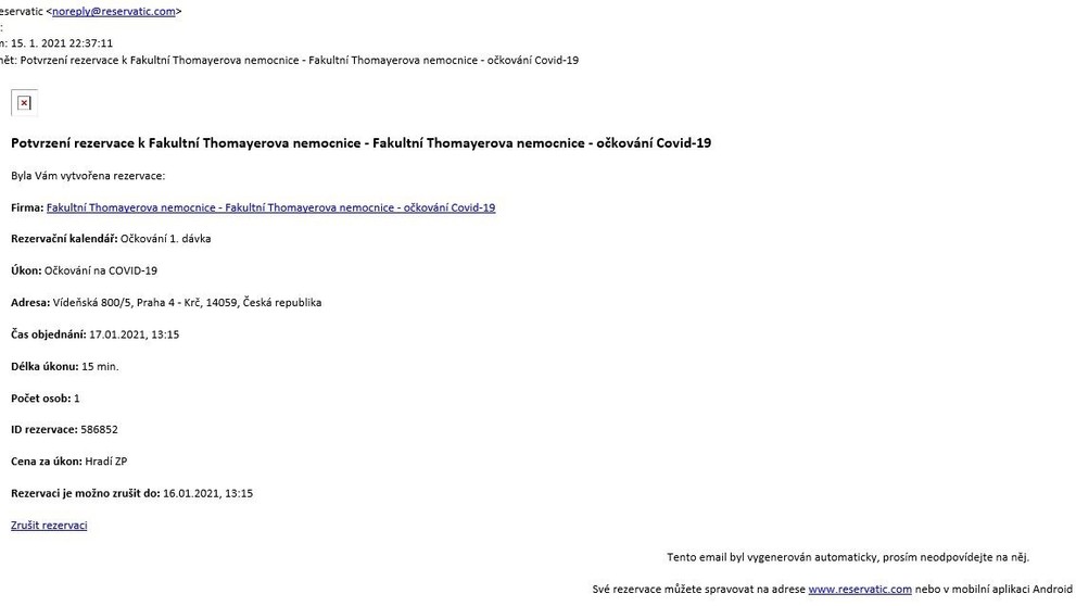 Potvrzení termínu - 3