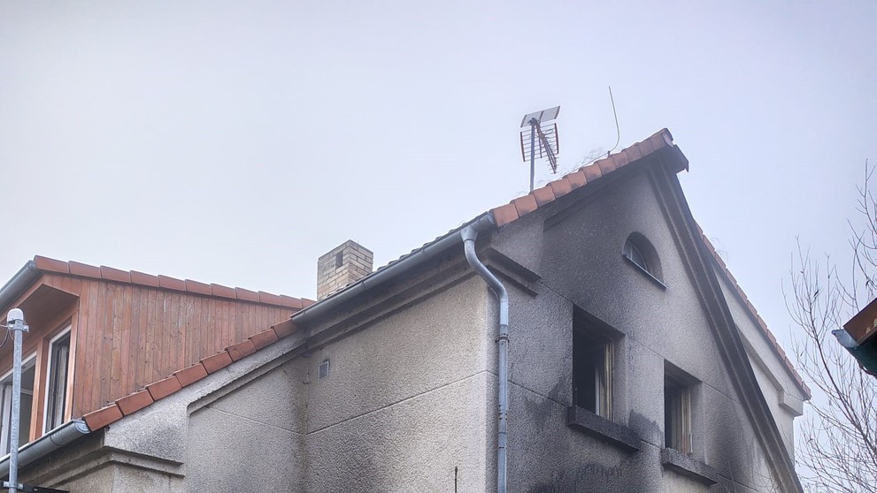 Požár rodinného domu v Táboře