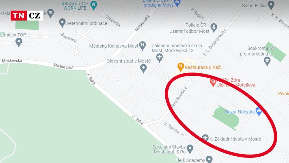 MAPA - Jana Kubelíka, Most - Výskyt divokých prasat