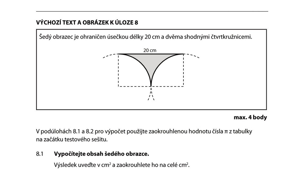 Úkol z přijímacích zkoušek - úkol 8