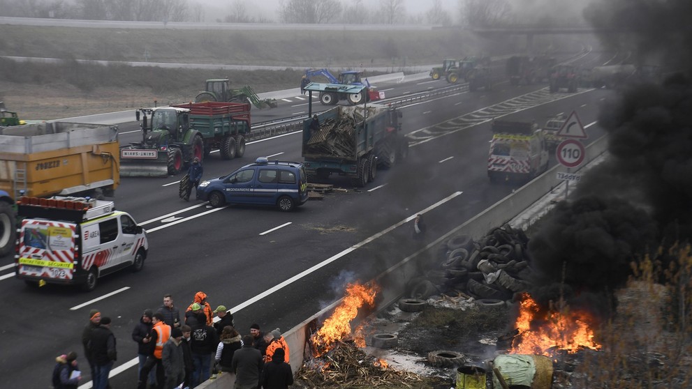 Protesty zemědělců ve Francii