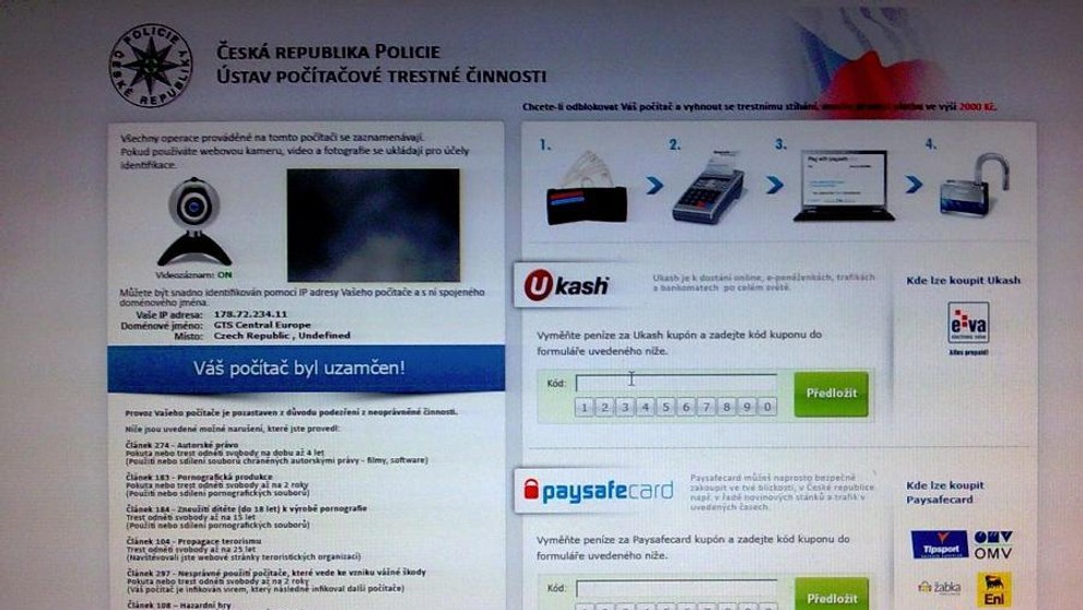 Vir: Zablokování PC policií - 2
