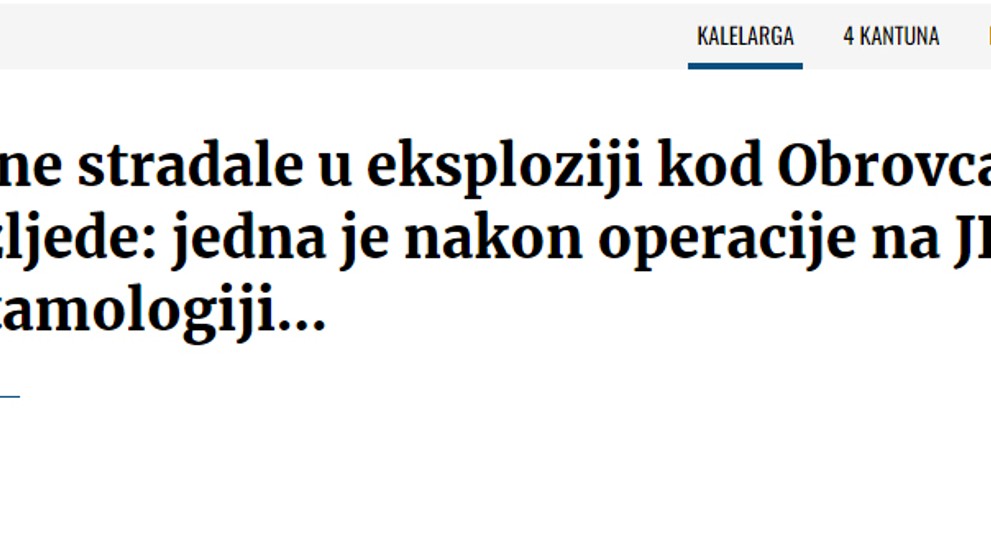 Výbuch v Chorvatsku - Reprofoto Zadarski.hr