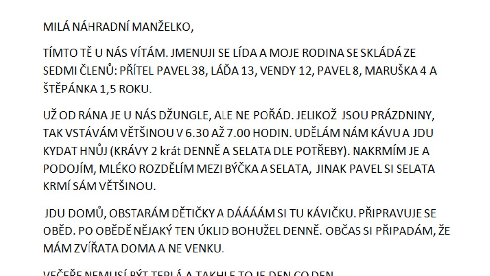 Výměna manželek - manuál - 1