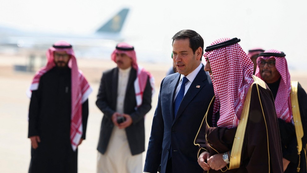 Americký ministr zahraničí Marco Rubio přiletěl do Saúdské Arábie, 17. 2. 2025