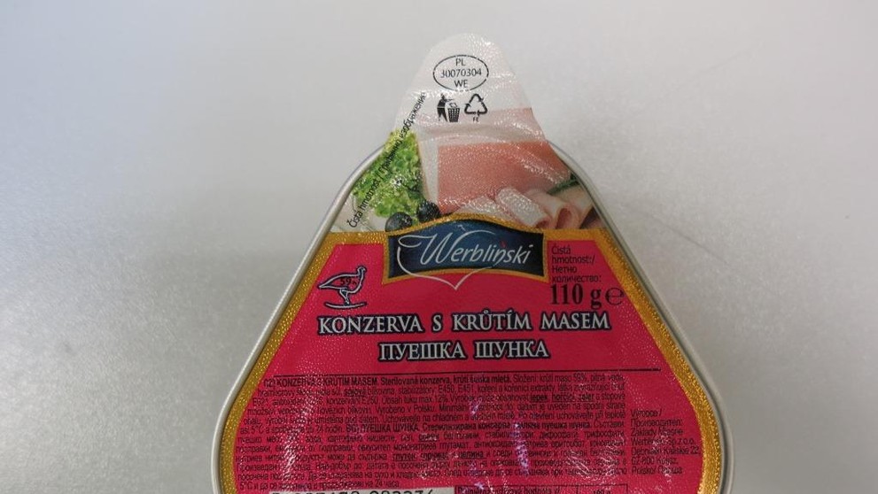 Falšované masné výrobky - Konzerva s krůtím masem
