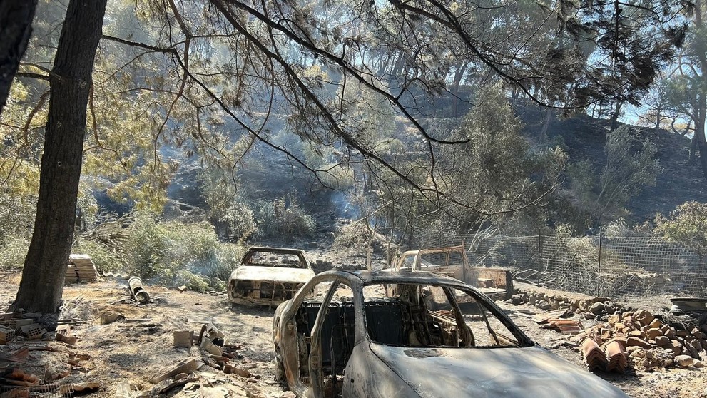Následky požáru v Řecku, 25. 6. 2025 Ostrov Chios