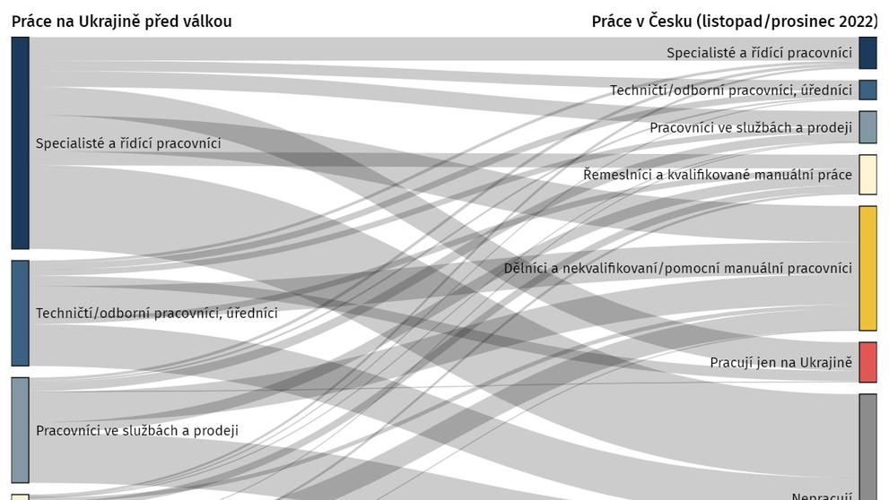 Graf - Průzkum zaměstnanosti uprchlíků z Ukrajiny
