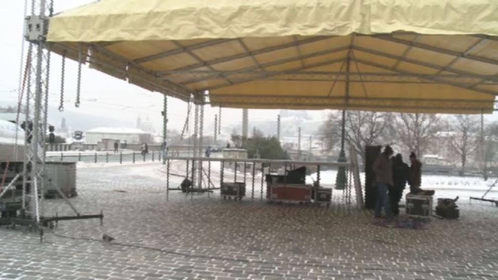 Přípravy na venkovní vysílání Televizních novin - 7
