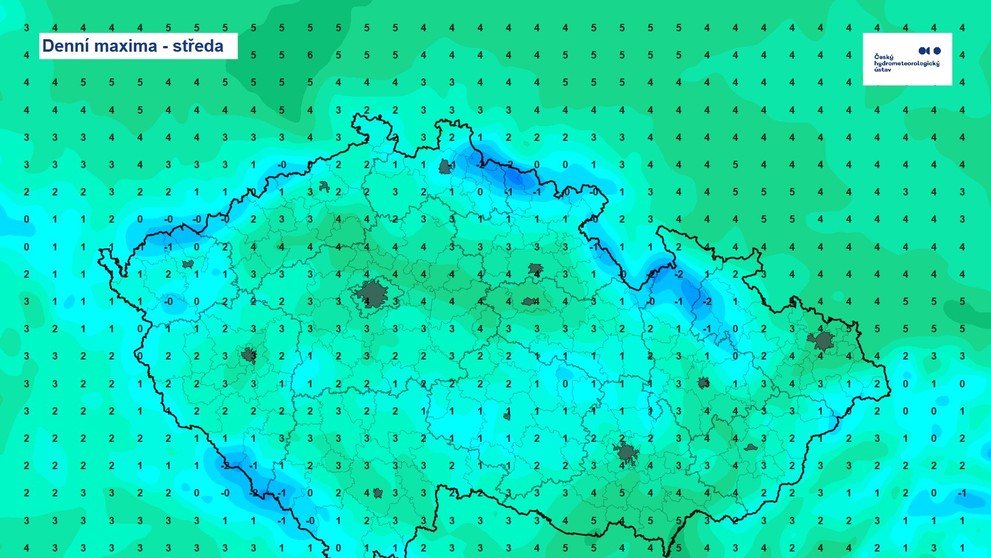 Denní maxima – středa 19. 11.