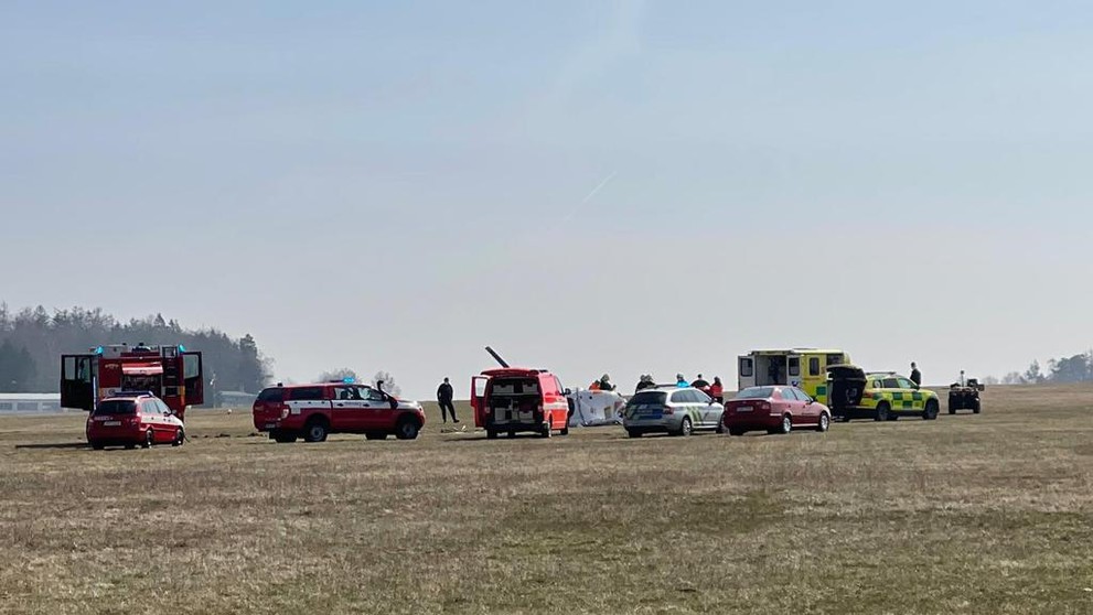 Pád vrtulníku u letiště Velká Dobrá na Kladensku - 3