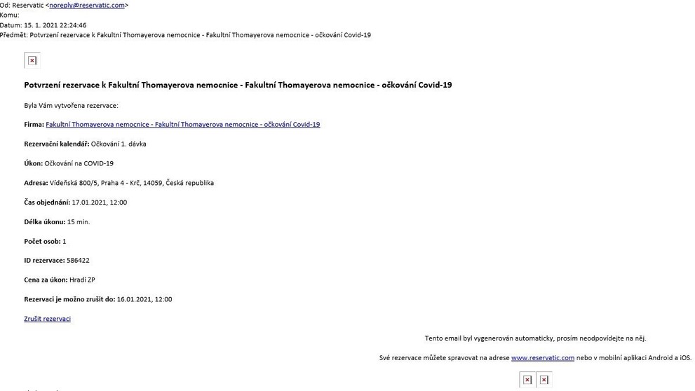 Potvrzení termínu - 2