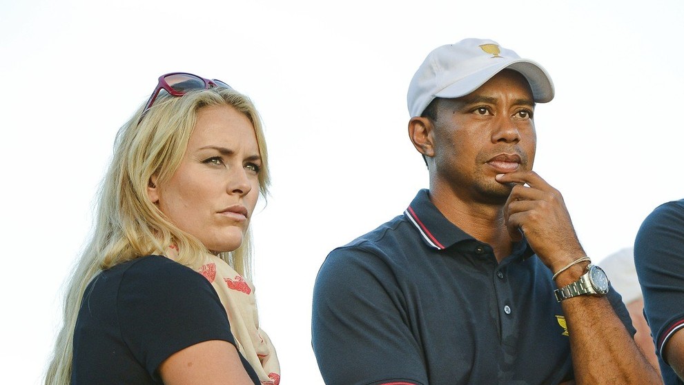Lindsey Vonnová a Tiger Woods