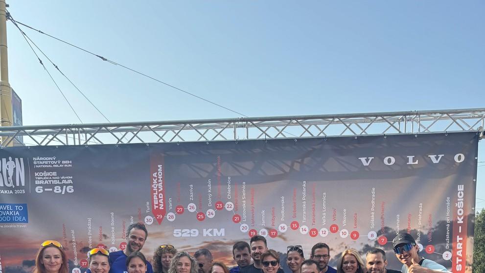 Tým Markíza & Nova Runners na startu závodu The Run