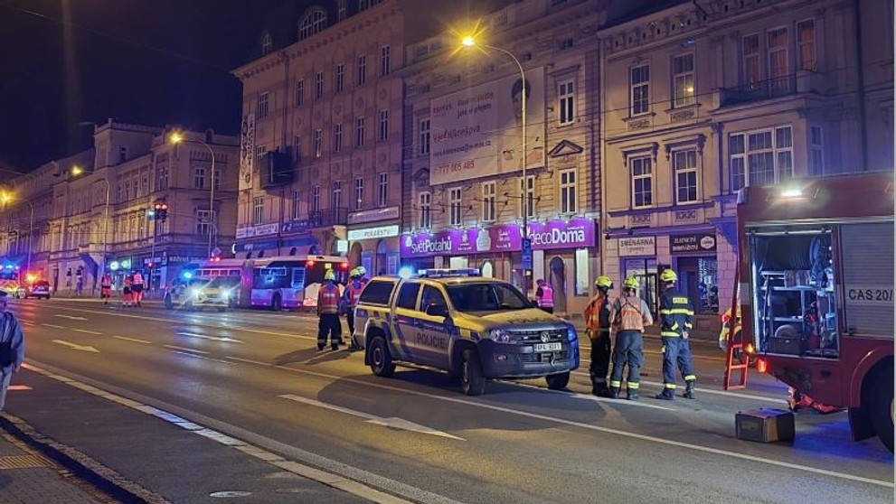 Střet člověka s tramvají v Plzni