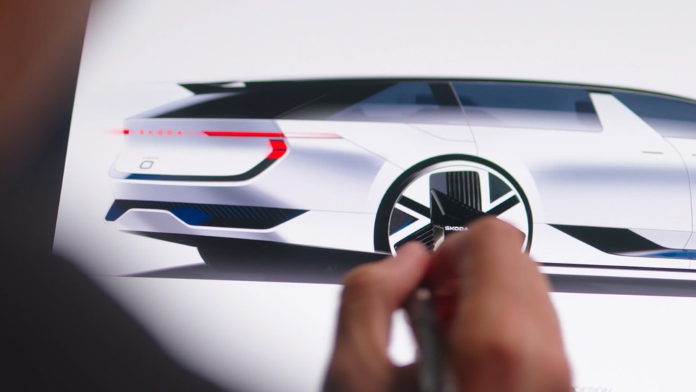 Designové skici konceptu Škoda Vision O