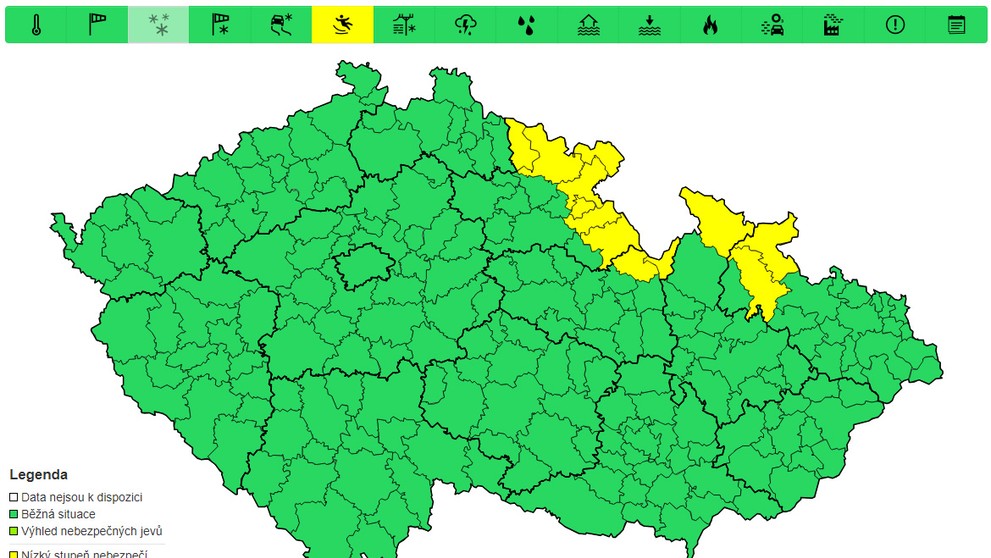 Výstraha před náledím, 9. 12. a 10. 12.