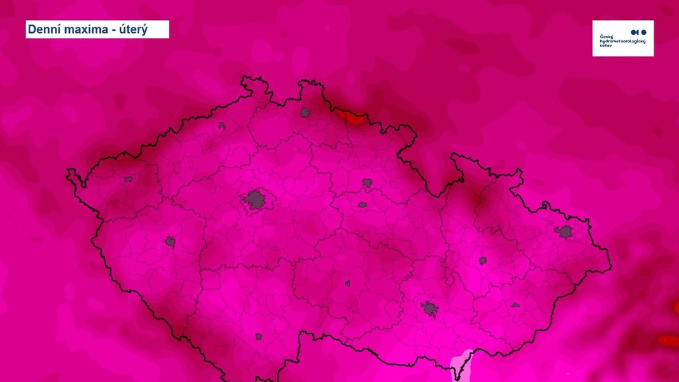 Denní maxima – úterý
