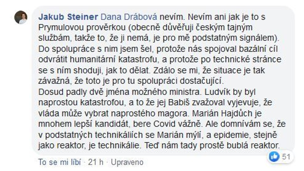 Vyjádření Jakuba Steiner a diskuze - 4