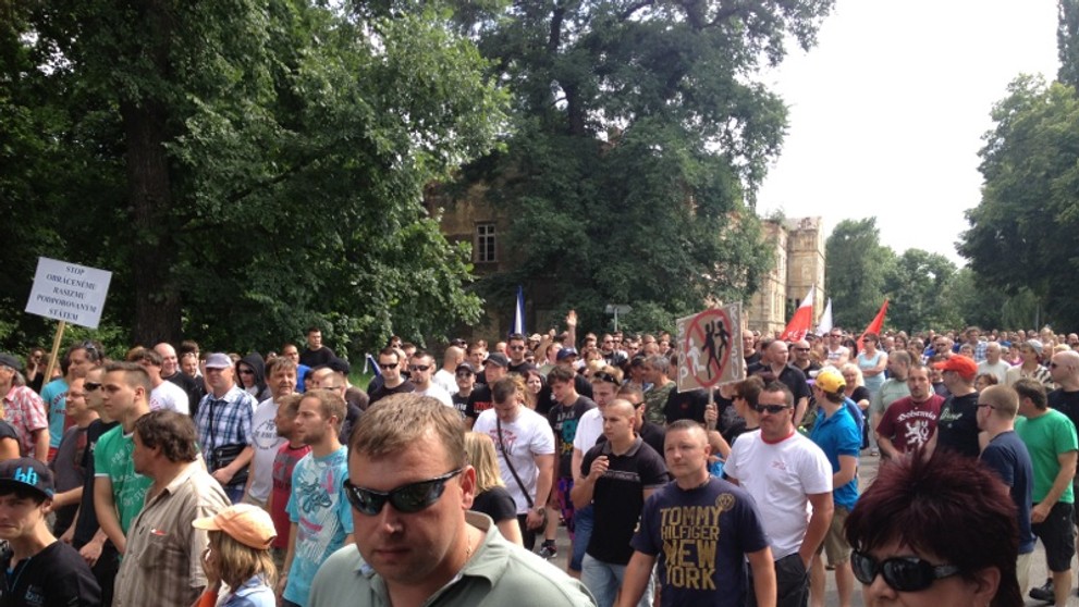 Demonstrace v Duchcově