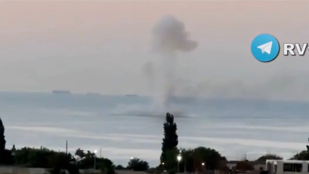Exploze a střelba u ruského přístavu Novorossijsk, 4. 8. 2023 (3)