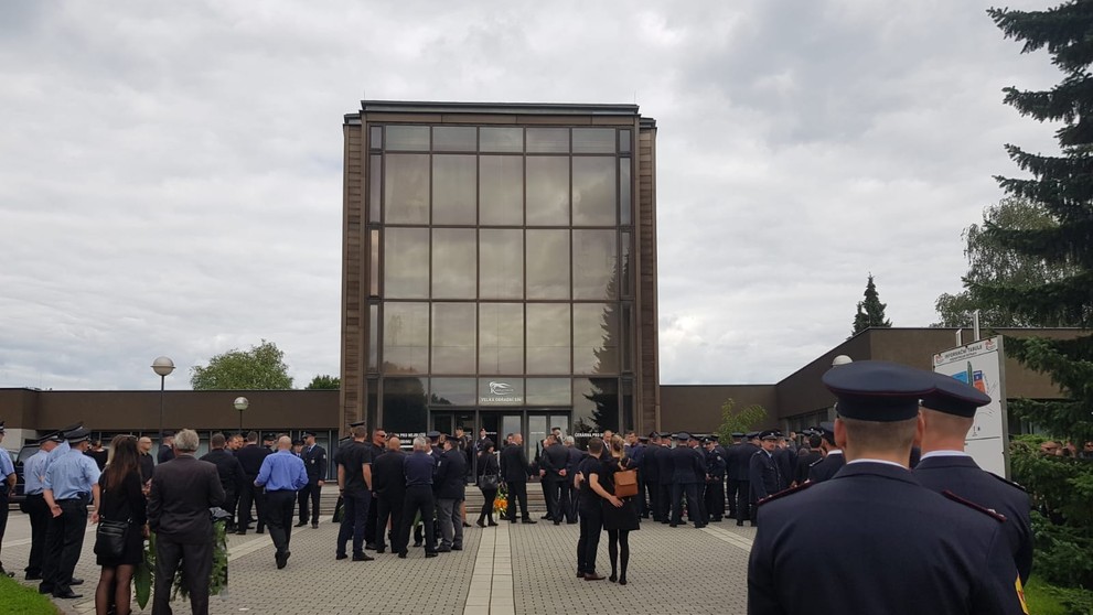 Rozloučení s policistou, který zemřel při autonehodě