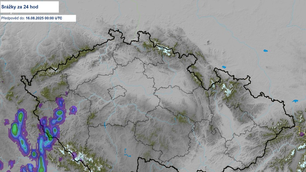 Srážky za 24 h – pátek