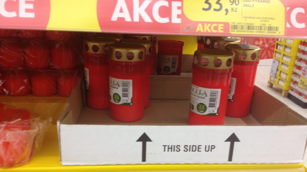 Velká svíčka s víčkem - Tesco Praha Zličín