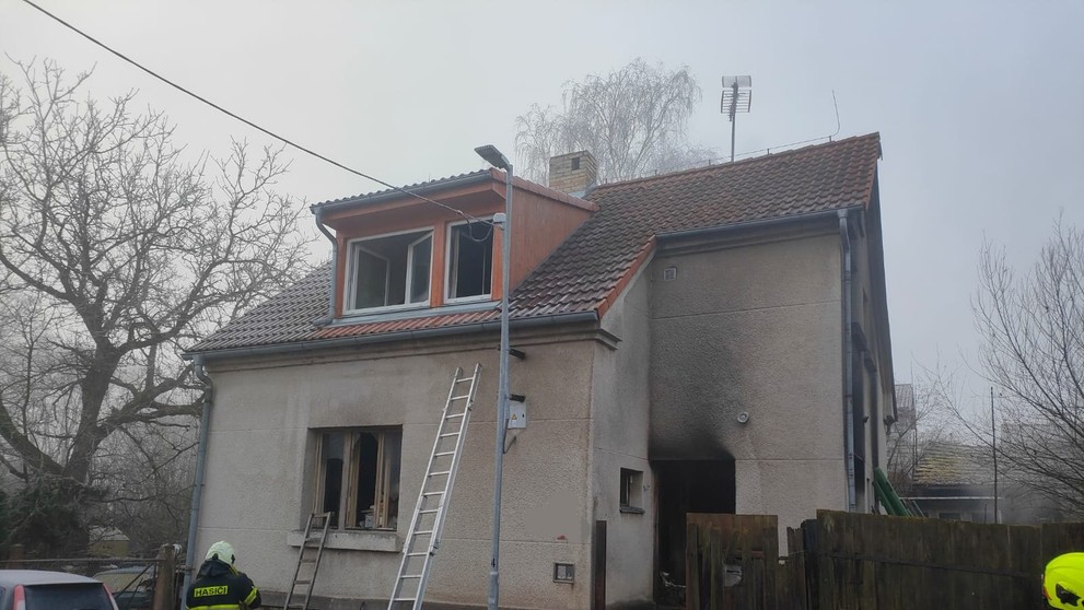 Požár rodinného domu v Táboře