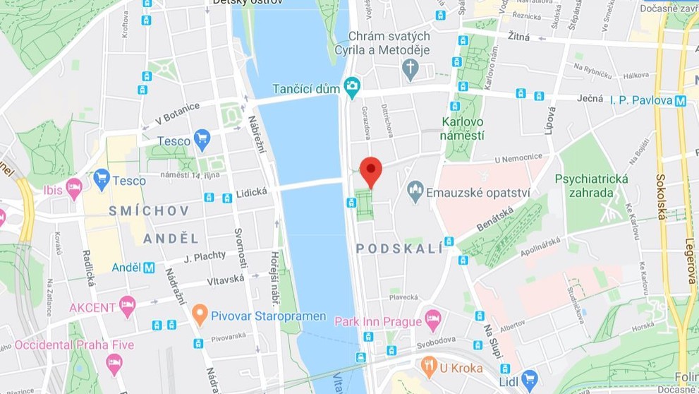 Kde a kdy se můžete nechat vyšetřit - Praha, Zítkovy sady Prostor vedle budovy Ministerstva zdravotnictví