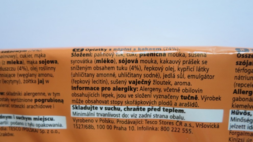 Vafle nebezpečné pro alergiky