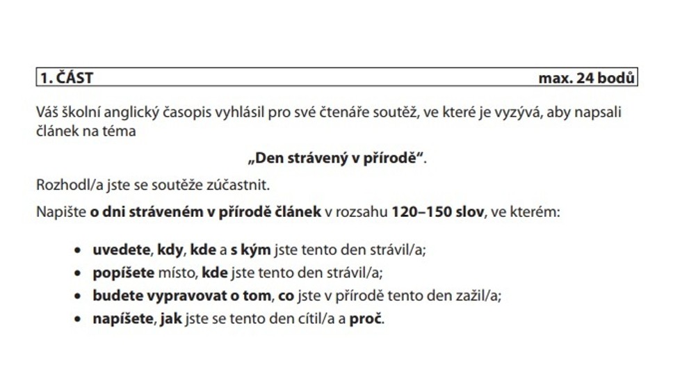 Témata slohovek z cizích jazyků - 1