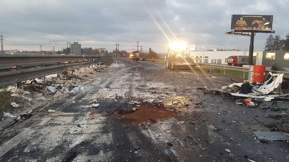 Nehoda na dálnici D46 u Prostějova - 3