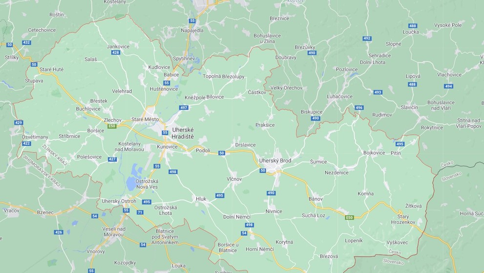 Zlínský kraj - okres Uherské Hradiště