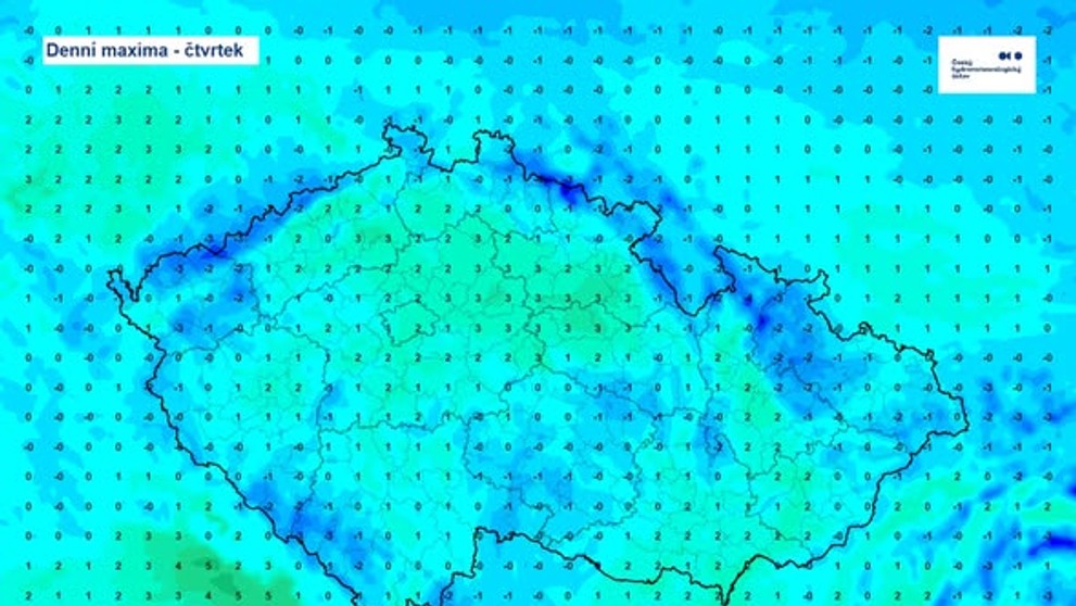 Denní maxima - čtvrtek