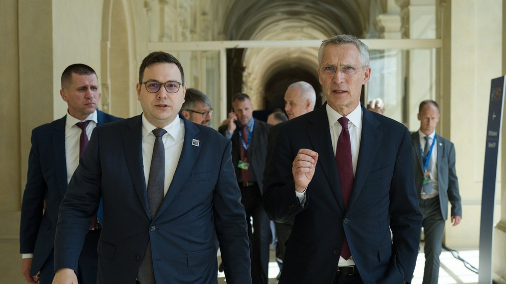 Jens Stoltenberg a Jan Lipavský