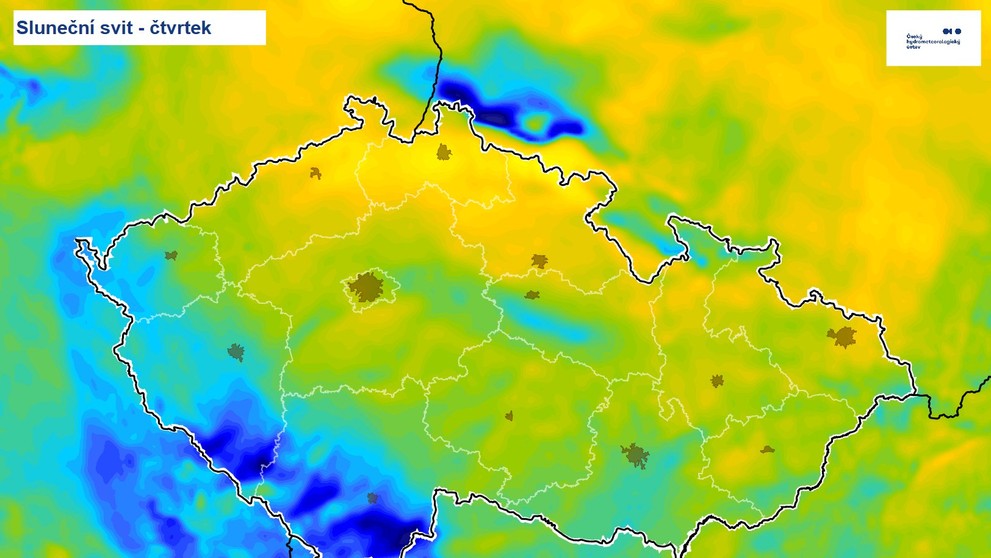 Sluneční svit 17. dubna 2025