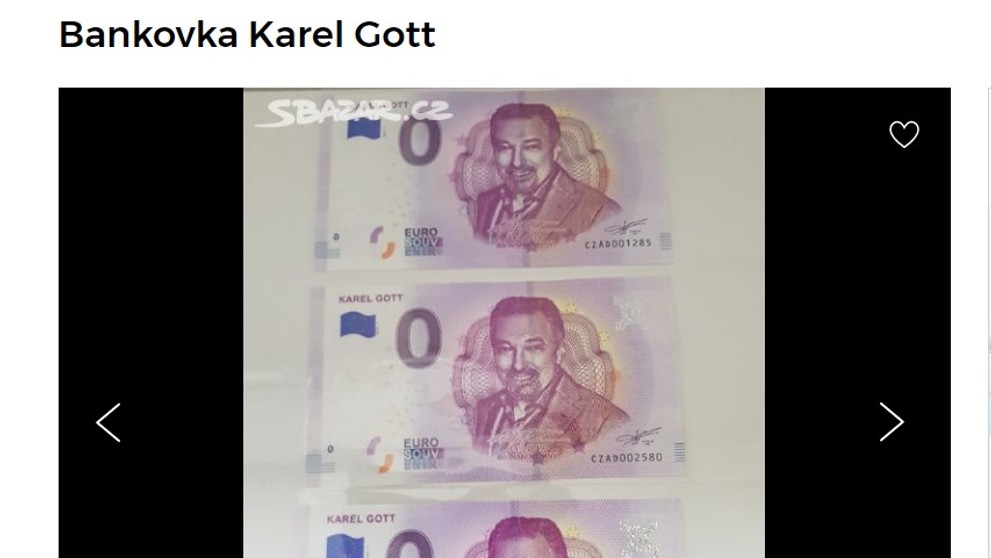 Bankovka s Karlem Gottem na bazaru - 3
