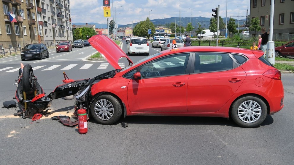 Dopravní nehoda v Šumperku (1)