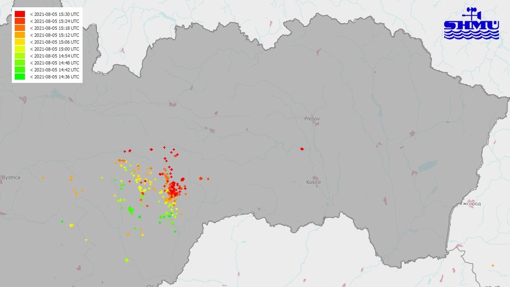 Tornádo na Slovensku - mapy - 1